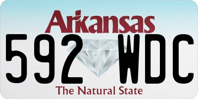 AR license plate 592WDC