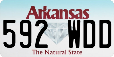 AR license plate 592WDD
