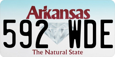 AR license plate 592WDE
