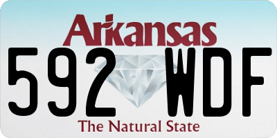 AR license plate 592WDF