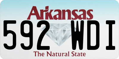 AR license plate 592WDI