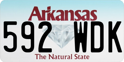AR license plate 592WDK