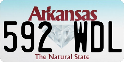 AR license plate 592WDL