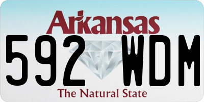 AR license plate 592WDM