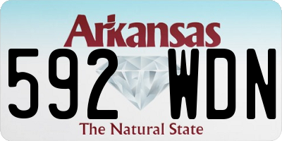 AR license plate 592WDN