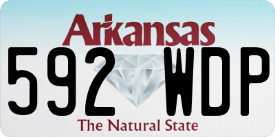 AR license plate 592WDP