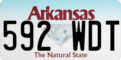 AR license plate 592WDT