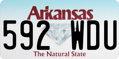 AR license plate 592WDU