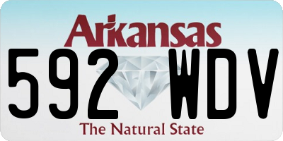 AR license plate 592WDV