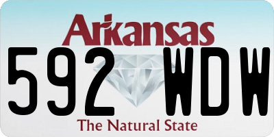 AR license plate 592WDW