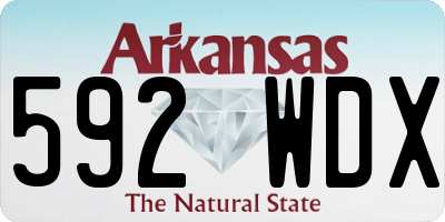 AR license plate 592WDX
