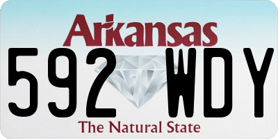 AR license plate 592WDY