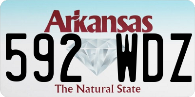 AR license plate 592WDZ