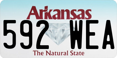 AR license plate 592WEA
