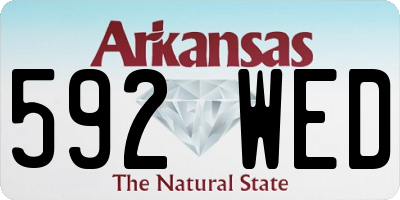 AR license plate 592WED