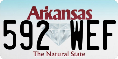 AR license plate 592WEF