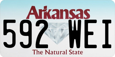 AR license plate 592WEI