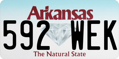 AR license plate 592WEK