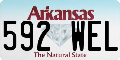 AR license plate 592WEL