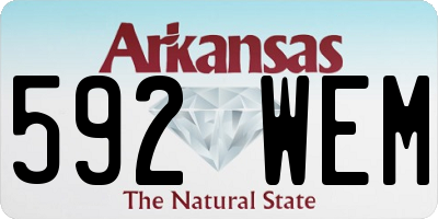 AR license plate 592WEM
