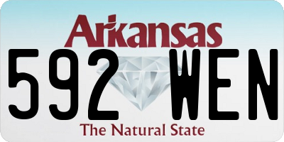 AR license plate 592WEN