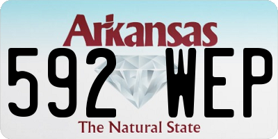 AR license plate 592WEP