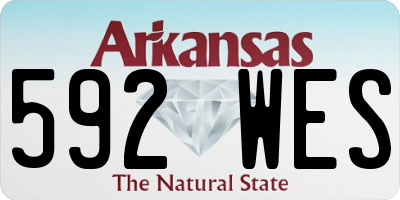 AR license plate 592WES