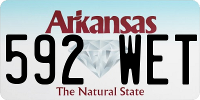 AR license plate 592WET
