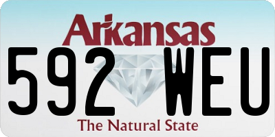 AR license plate 592WEU
