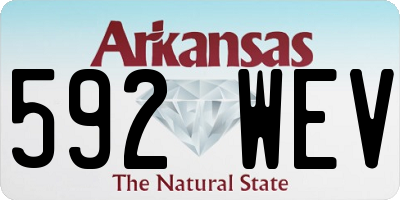 AR license plate 592WEV