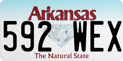 AR license plate 592WEX
