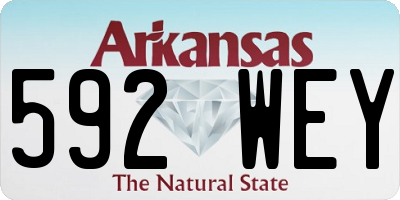 AR license plate 592WEY