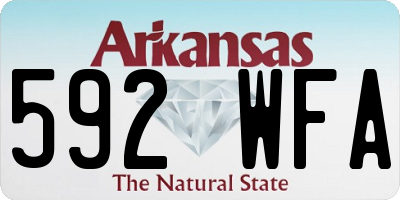 AR license plate 592WFA