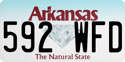 AR license plate 592WFD