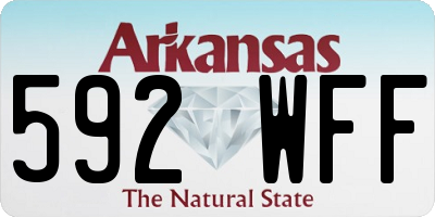 AR license plate 592WFF