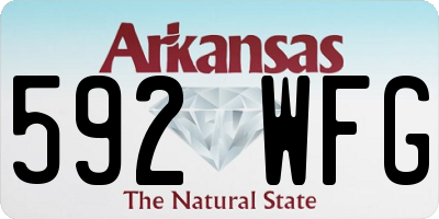 AR license plate 592WFG