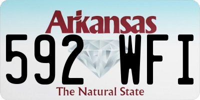 AR license plate 592WFI
