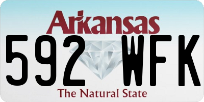 AR license plate 592WFK