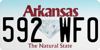 AR license plate 592WFO
