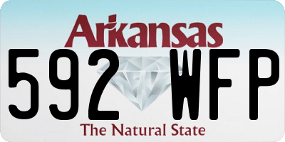 AR license plate 592WFP