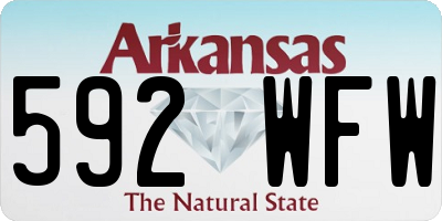 AR license plate 592WFW