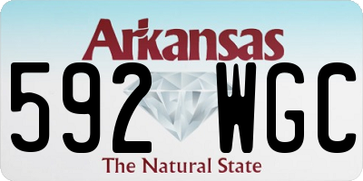 AR license plate 592WGC