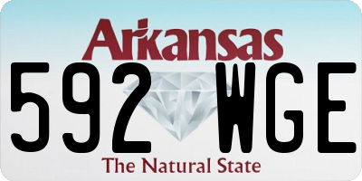 AR license plate 592WGE