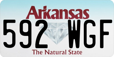 AR license plate 592WGF