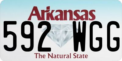AR license plate 592WGG