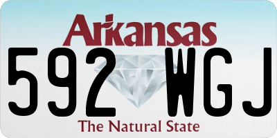 AR license plate 592WGJ