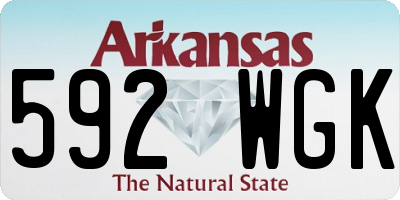 AR license plate 592WGK