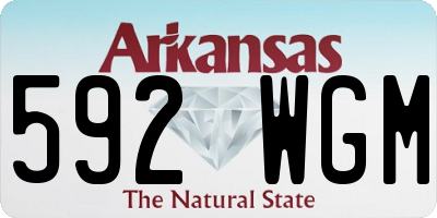 AR license plate 592WGM