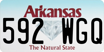 AR license plate 592WGQ