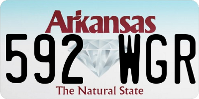 AR license plate 592WGR